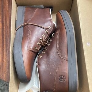 Timberland Men's Dark Brown Leather Boots